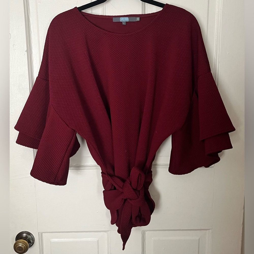 Anthropologie Bell Sleeve Top